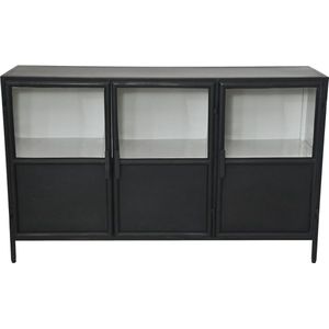 HSM Collection - Dressoir Bronx - 140x40x85 - Zwart/grijs - Metaal