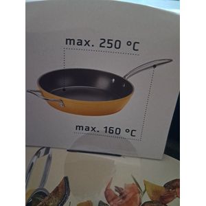 Ernesto Aluminium Pan - Geel - 28 cm - Hoge kras- en slijtvastheid - geschikt voor alle warmtebronnen - inductie - Gesmede kwaliteit - Ovenbestendig