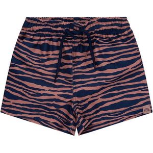 Swim Essentials Zwemboxer/Zwembroek Jongens - UV Zwemkleding Jongens - Blauw/Oranje Zebra - Maat 62/68