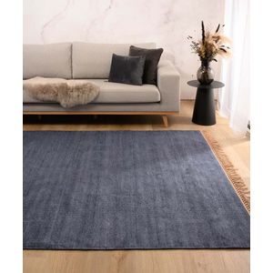 Viscose vloerkleed - Gem blauw 160x230 cm