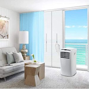 Deurafdichting voor Mobiele Airconditioners, Airconditioners, Wasdrogers, Luchtafvoerdrogers - Heteluchtstop met Ritssluiting voor Bevestiging aan Balkondeuren Alternatief voor Raamafdichting (90x210cm)