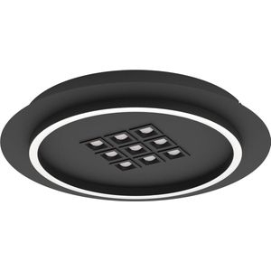 EGLO Balazote Plafondlamp - LED - Ø 38 cm - Zwart|Wit - Instelbaar wit licht - Dimbaar