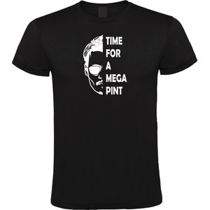 Klere-Zooi - Time for a Mega Pint - Zwart Heren T-Shirt - L