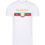 Ballin Est. 2013 - Heren Tee SS Tiger Lines Shirt - Wit - Maat XL