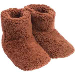 Mistral Home - Pantoffels boots teddy - maat 36/37- 100% polyester - Bruin