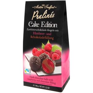 Praline cake edition - frambozen & pure chocolade 148g - doos 6 stuks