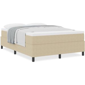 vidaXL - Boxspringbed - met - Matras - Lichtgroen - Grijs - 140x200 - cm - Corduroy - Stof