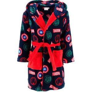 Marvel Badjas - Donkerblauw - zachte fleece ochtendjas - The Avengers - maat 140
