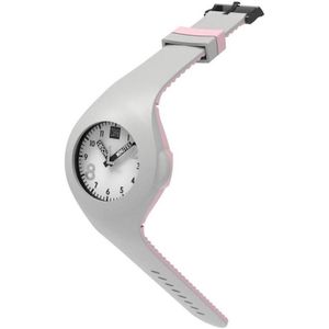 TOO LATE - siliconen horloge - MASH UP BICOLOR - Ø 40 mm - LIGHT GREY PINK