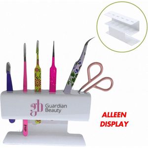 Guardian Beauty Pincet/Tweezer Display Houder/Rack/Stand – 6 Slots Organizer Wit- voor Manicure/Pedicure/Wimperextensions/Professioneel Salon- en Thuisgebruik