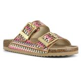 Colors of California Sandalen roze Raffia - Dames - Maat 38