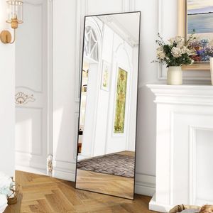 Spiegel Grote staande spiegel met minimalistische lijst, 53 x 163 cm