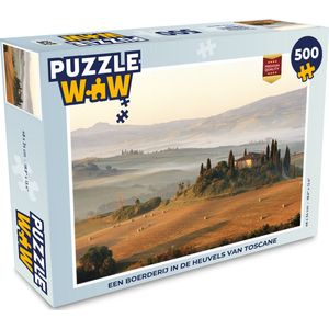 Puzzel Toscane - Landschap - Italië - Legpuzzel - Puzzel 500 stukjes