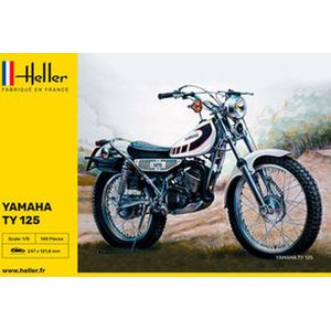 1:8 Heller 80902 Yamaha TY 125 Bike Plastic Modelbouwpakket