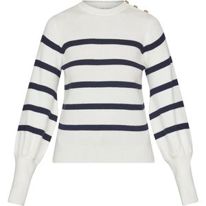 SisterS point Trui Hani Stripe1 17554 Cream/midnight Dames Maat - L