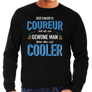 Deze kanjer is coureur net als een gewone man maar dan veel cooler sweater zwart voor heren - cadeau trui - Vaderdag kado M