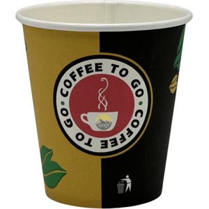 KURTT - Koffiebekers to go -Kartonnen bekers - Koffiebeker karton - koffie bekers - wegwerp papieren bekers - drank bekers - milieuvriendelijk - 7oz - 180ml - 50stuks