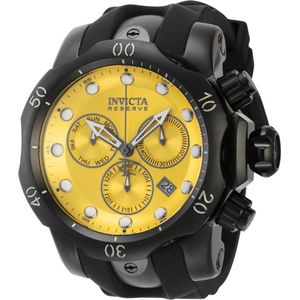 Invicta Venom 5736 Heren Horloge - Waterdicht - Analoog - Quartz Uurwerk - Roestvrij Staal met Gele Wijzerplaat - 54mm