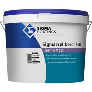 Sigmacryl Decor Soft satin 5 liter RAL 9001 Mengkleur