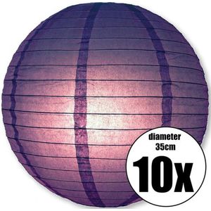 10 paarse lampionnen met een diameter van 35cm