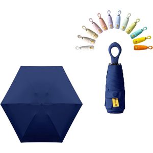 Paraplu buiten UV-bescherming, creatieve ringgreep, zonwering, klein voor koffer, zakparaplu, coating om vochtschade te voorkomen voor vrouwen en kinderen op reis