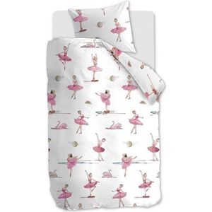 Beddinghouse Kids Swanlake dekbedovertrek - Eenpersoons - 100x135 - Roze