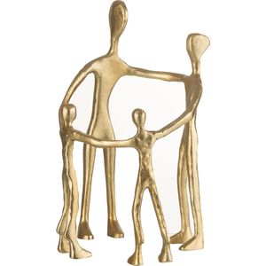 J-Line figuur Familie Kring - aluminium - goud