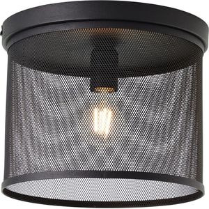 BRILLIANT lamp, Tonno plafondlamp 1-vlammig zwart korund, metaal, 1x A60, E27, 52W, normale lampen (niet meegeleverd), A++