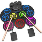 Elektronisch Drumstel met 9 Pads - Siliconen Kinderdrumstel met Luidsprekers, Ondersteunt Koptelefoon en MIDI - Perfect voor Muziekliefhebbers