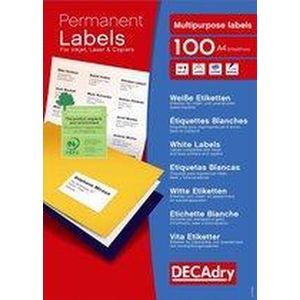 Decadry Etiketten / Labels 105 x 37.1 mm - 100 vel