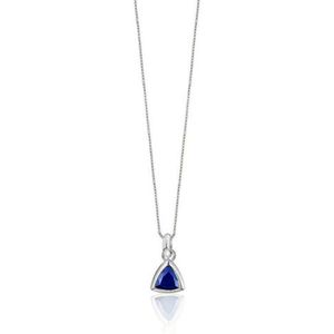 Ketting Dames Geboortesteen Saffier September (Zilver) | cadeau dames