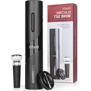 Kurkentrekker Elektrische wijnflesopener-kit draadloze kurkentrekker automatische flesopener - wijnopener set bevat foliesnijder wijnstop