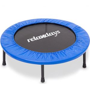 Relaxdays fitness trampoline indoor - kleine trampoline tot 100 kg - thuis - volwassenen - 91 cm