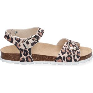 Braqeez Sally Spain Meisjes Sandalen - Print/Beige - Imitatieleer - Gesp