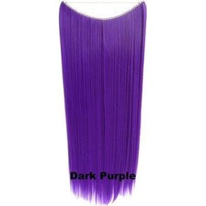 Wire hair extensions straight paars - Dark Purple