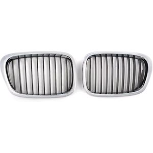 Voorbumper grill - Voor BMW E39 M5 Serie 525i/528i/530i/540i (1997-2003) - Chroom & Zwart - Auto accessoires