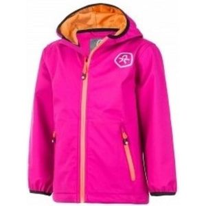 Roze ademende softshell oudoorjas van Color Kids 152