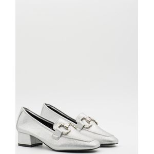 Dames Loafers - Zilver - Imitatieleer - Maat 40 -