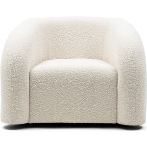 Rivièra Maison - Draaifauteuil Vittorio, Natuurlijk Grijs, Polyester Bouclé