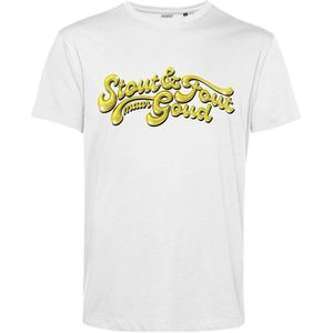 T-shirt Boog Stout & Fout maar Goud | Toppers in Concert 2025 | Stout & Fout maar Goud | Foute Party Shirt | Wit | maat XL