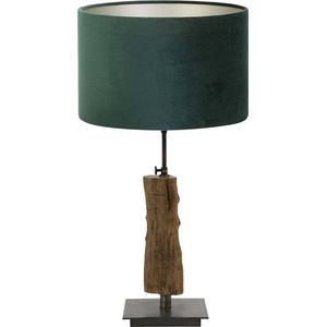 Light and Living tafellamp - groen - hout - SS103023