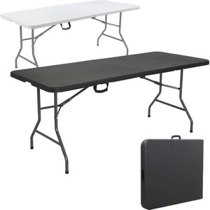 Opvouwbare Campingtafel in Rotan-Look - 182 x 74 x 74 cm - Duurzaam en Multifunctioneel