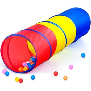 BOTC Kruiptunnel - met 25 ballen Speeltunnel voor Kinderen - Kruiprol - Voor Binnen en Buiten
