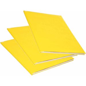 6x Rollen kraft kaftpapier geel  200 x 70 cm - cadeaupapier / kadopapier / boeken kaften