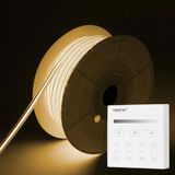 COB LED Strip - Warm Wit 3000K - 50 Meter in één rol(1x 50meter) - 800Lumen per meter - 220V - Waterdicht(IP65) - Complete Set - Met Mi-Light(MiBoxer) Draadloze Wandbediening Touch (Wit)