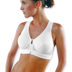 Zsport Evolution sportbeha - met rits voorsluiting - wit - 70A