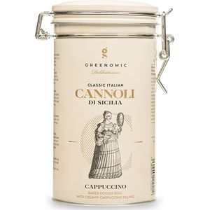Bella Vita Cannoli Cappuccino - Italiaanse lekkernijen - Italiaans koekje - Geschenkblik - Valentijn - Cadeau