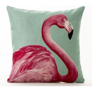 Kussensloop - Flamingo mintgroen - 45x45 cm