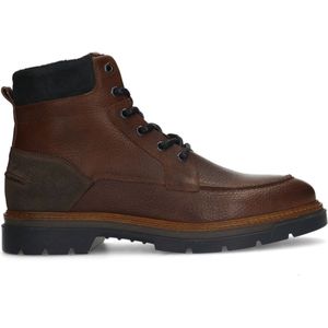 Sacha Leren Veterboots Bruin