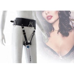 Intenz Kuisheidsgordel met Wandvibrator Houder - Voor Vrouwen - Seksspeeltjes voor Koppels – BSDM - Chastity Belt